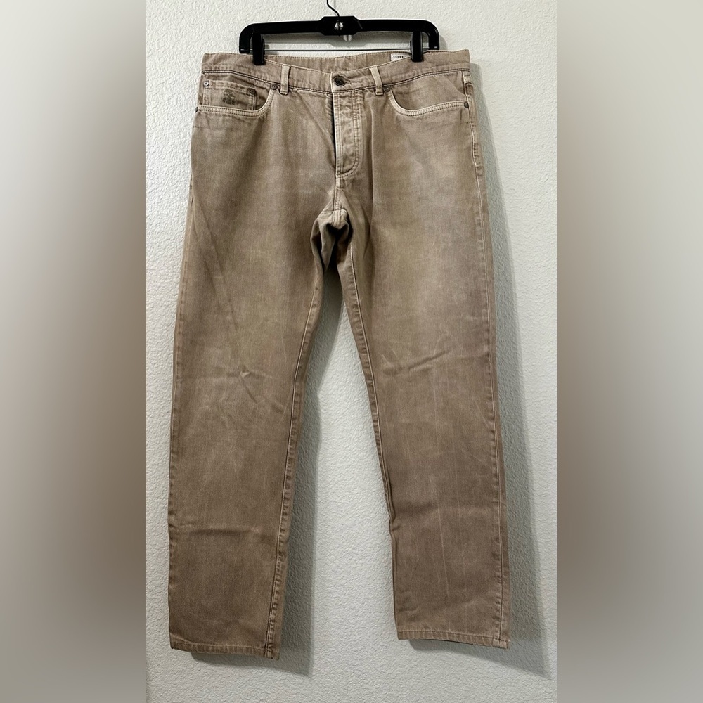 Brunello Cucinelli Tan Khaki 5 pkt. jean IT54 US 38